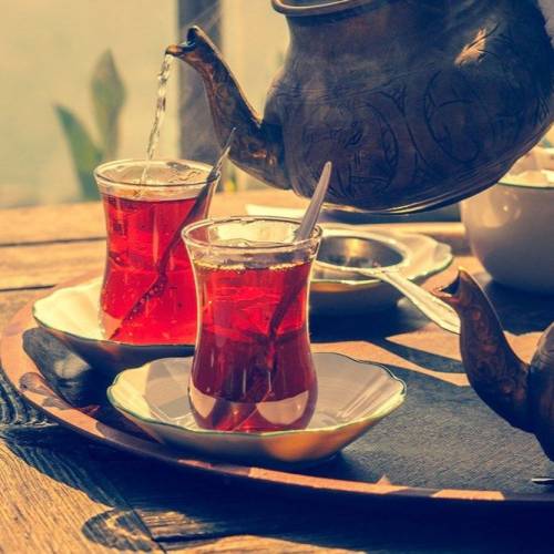 Turkish tea serving